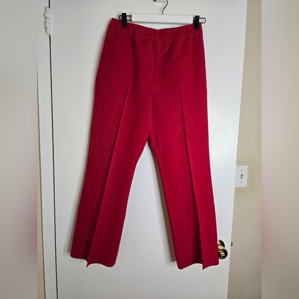 Women’s Red Cropped Stretch Pants - Picture 6 of 16